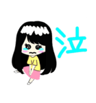 子ども絵：女の子の日常リアクション（個別スタンプ：12）