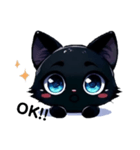 毎日使える黒猫Stamp（個別スタンプ：6）