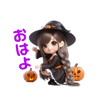 ハロウィンver. ♫ 可愛い女の子♡（個別スタンプ：5）