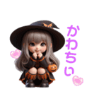 ハロウィンver. ♫ 可愛い女の子♡（個別スタンプ：16）