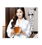 【毎日使える】風呂上がりビール美女（個別スタンプ：7）