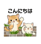 笑顔を運ぶ猫たち ♡ 誰でもいつでも（個別スタンプ：3）