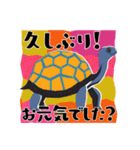 リクガメリソグラフイラスト（個別スタンプ：2）