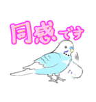 【bulu】ふんわり共感セキセイインコ（個別スタンプ：15）