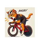 猫の自転車ロードレーサースタンプ（個別スタンプ：1）