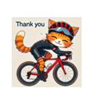 猫の自転車ロードレーサースタンプ（個別スタンプ：2）