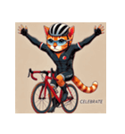 猫の自転車ロードレーサースタンプ（個別スタンプ：3）