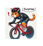 猫の自転車ロードレーサースタンプ（個別スタンプ：6）