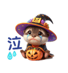 ハロウィンver．可愛いカワウソ（個別スタンプ：13）