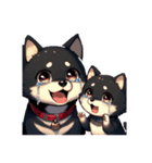 黒柴親子（クロ＆クロマメ）のほんわか日常（個別スタンプ：20）