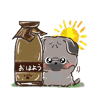 愛犬★パグdeごあいさつ【毎日】（個別スタンプ：6）