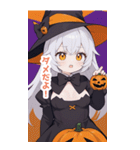 シンプルなハロウィン魔女っ子BIGスタンプ（個別スタンプ：38）