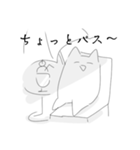 二足歩行の猫のスタンプ（個別スタンプ：3）
