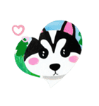 お絵描きシベリアンハスキー犬（個別スタンプ：8）
