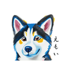 お絵描きシベリアンハスキー犬（個別スタンプ：10）