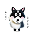 お絵描きシベリアンハスキー犬（個別スタンプ：11）