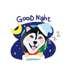 お絵描きシベリアンハスキー犬（個別スタンプ：16）