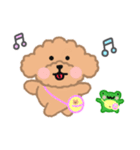子犬とカエルの暖かい日常（個別スタンプ：1）