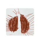 Uの自由画(年少)（個別スタンプ：18）