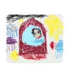 Uの自由画(年少)（個別スタンプ：22）