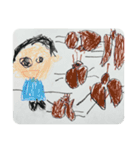 Uの自由画(年少)（個別スタンプ：30）