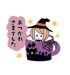 背景が動く♡秋×ハロウィン♡くるりんボブ（個別スタンプ：2）