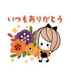 背景が動く♡秋×ハロウィン♡くるりんボブ（個別スタンプ：17）