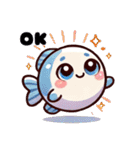 ぷりぷりメダカのあいさつ（個別スタンプ：4）