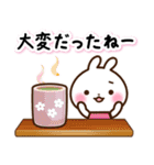 うさぎさん 一年中使える日常お祝い料理（個別スタンプ：14）