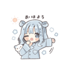 水色きらきら女の子（個別スタンプ：5）