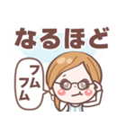 表情豊か女子❤デカ文字❤見やすい使いやすい（個別スタンプ：3）