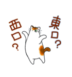 和風猫＜待ち合わせ＞（個別スタンプ：10）