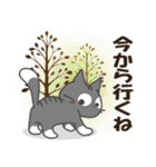 黒ねこ＆みけさん便り・10（個別スタンプ：7）