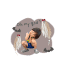 我が家の双子あゆあお秋（個別スタンプ：6）