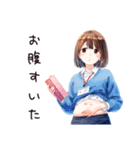 ふつうの女の子の事務仕事スタンプ（個別スタンプ：13）