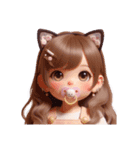 猫ちゅぱ♡Girls（個別スタンプ：6）