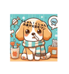 風邪っぴきワンコ（個別スタンプ：4）