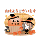 ♡秋×ハロウィン♡くるりんボブ（個別スタンプ：13）