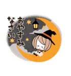 ♡秋×ハロウィン♡くるりんボブ（個別スタンプ：16）