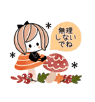 ♡秋×ハロウィン♡くるりんボブ（個別スタンプ：26）