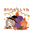 ♡秋×ハロウィン♡くるりんボブ（個別スタンプ：28）