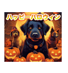 ハッピーハロウィン犬 キッキ（個別スタンプ：1）