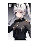 踊るピアス軍人女の子銀（個別スタンプ：27）