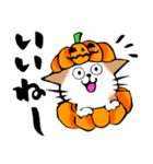 ふでねこ5【秋、ハロウィン】筆文字（個別スタンプ：8）