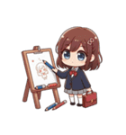 絵を描く。（個別スタンプ：9）