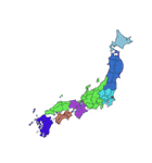 都道府県の地図と有名なもの＿A（個別スタンプ：1）