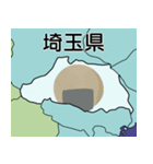 都道府県の地図と有名なもの＿A（個別スタンプ：12）