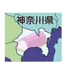 都道府県の地図と有名なもの＿A（個別スタンプ：15）