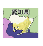 都道府県の地図と有名なもの＿A（個別スタンプ：24）