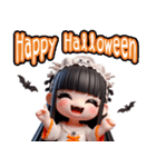 可愛い女鬼❤️ハロウィンカウントダウン（個別スタンプ：1）